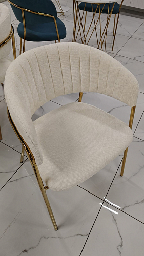 Стул на металлокаркасе Kamelia green / gold из шоурума 12